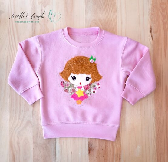 sudadera hada kawaii con pelo y relieve