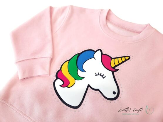 sudadera unicornio con brillantes