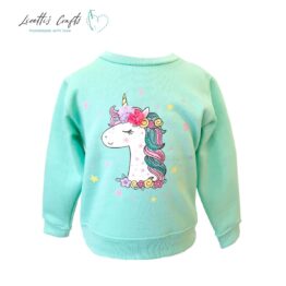 Sudadera "Unicornio verde menta"