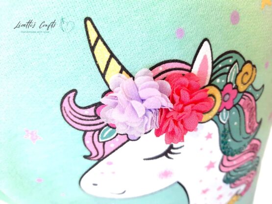 Sudadera "Unicornio verde menta" - Imagen 3