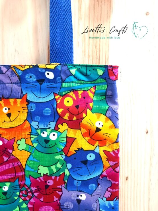 bolsa tote bag gatos multicolor asa azulona