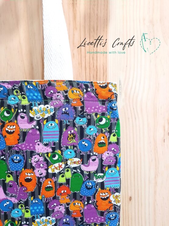 bolsa tote bag monster halloween