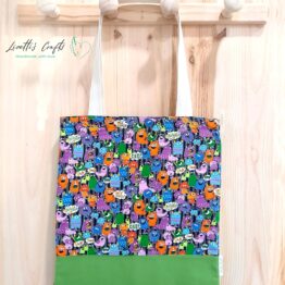 bolsa tote bag monstruos divertidos multicolor