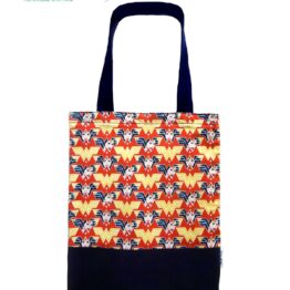 bolsa tote bag wonder woman base marino