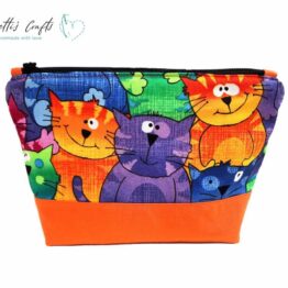 Estuche neceser gatos multicolor