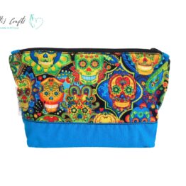 estuche neceser calavera multicolor