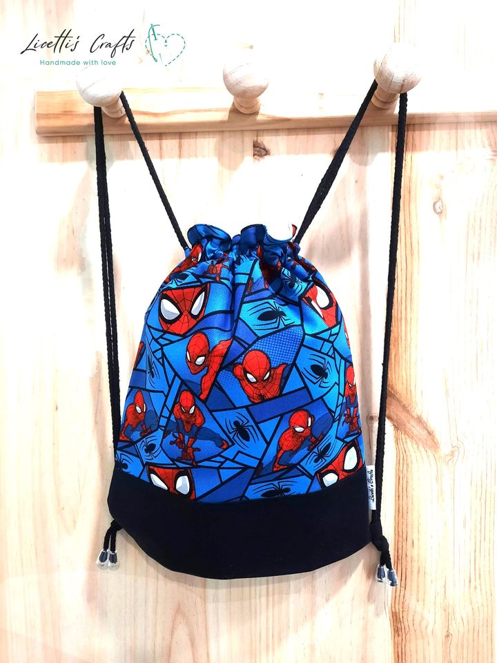 Inducir becerro Muscular Mochila "Spiderman" tela y cordones –