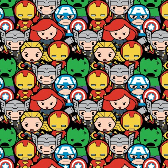 tela personajes marvel kawaii