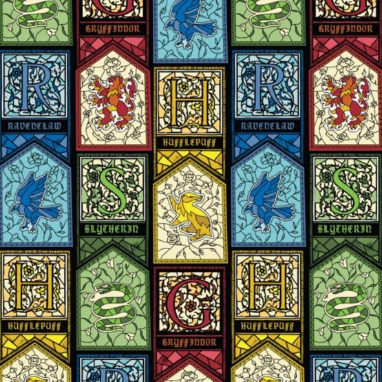tela vidriera hogwarts harry potter