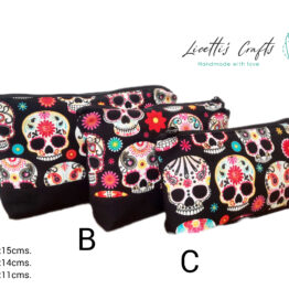 Estuche neceser calavera katrina