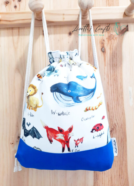 Mochila tela animales Ballena zorro