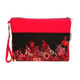 Bolso de mano clutch burbujas rojas