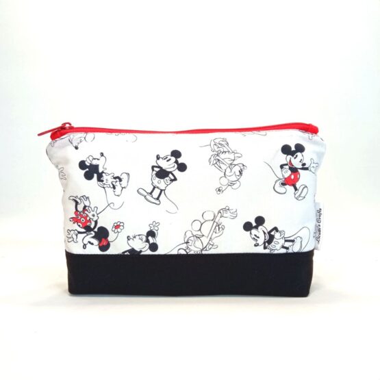 Estuche grande Mickey & Minnie Mouse negro