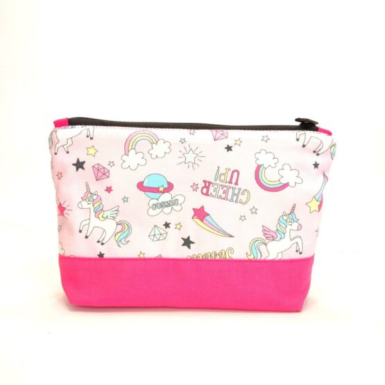 Estuche neceser unicornio fucsia