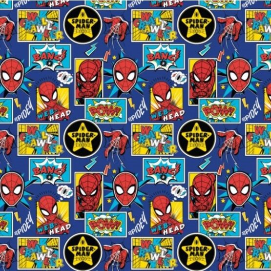 Tela algodón spiderman escenas comic