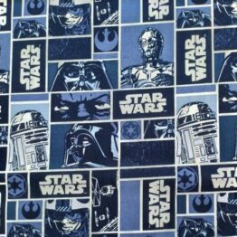 Tela algodón star wars escenas