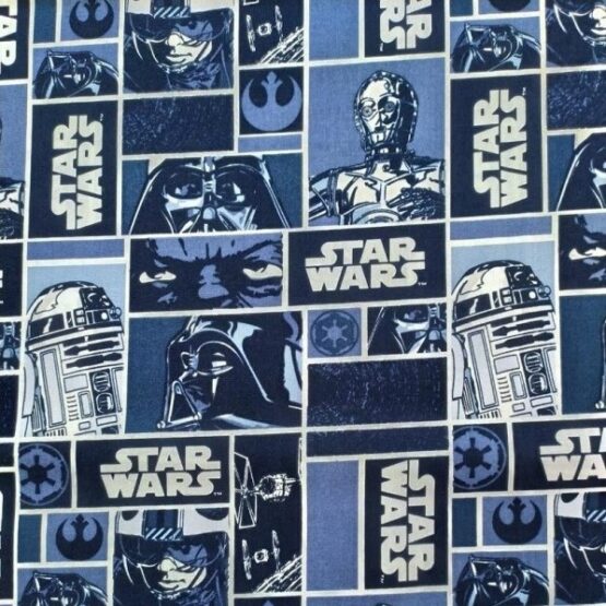 Tela algodón star wars escenas