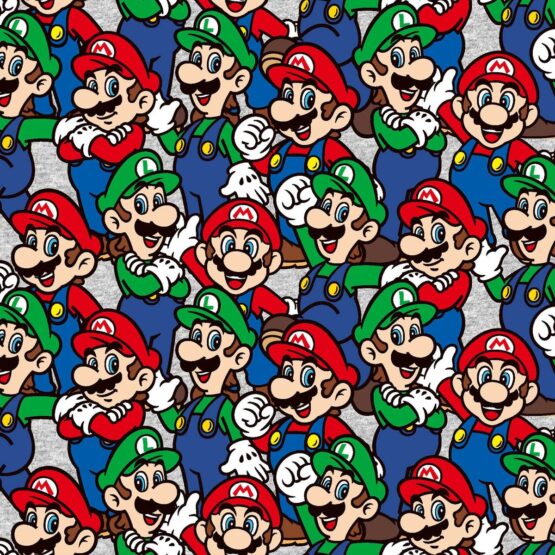 tela algodón mario y luigi bros