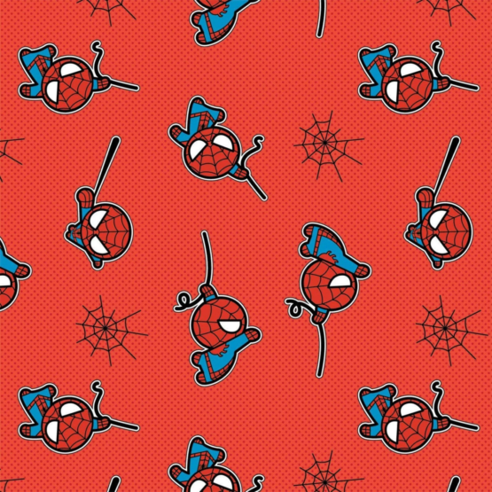 tela algodón mini spiderman kawaii