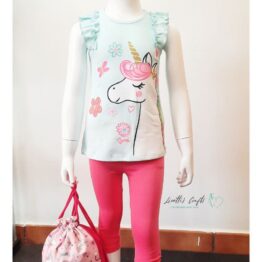 Conjunto camiseta y leggins unicornio