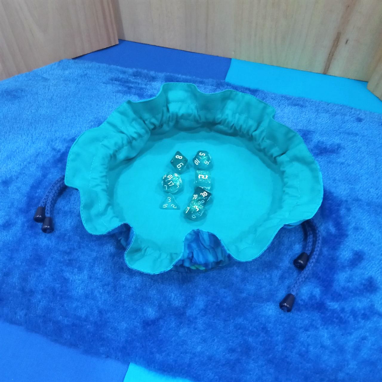 Bandeja de dados de tela turquesa