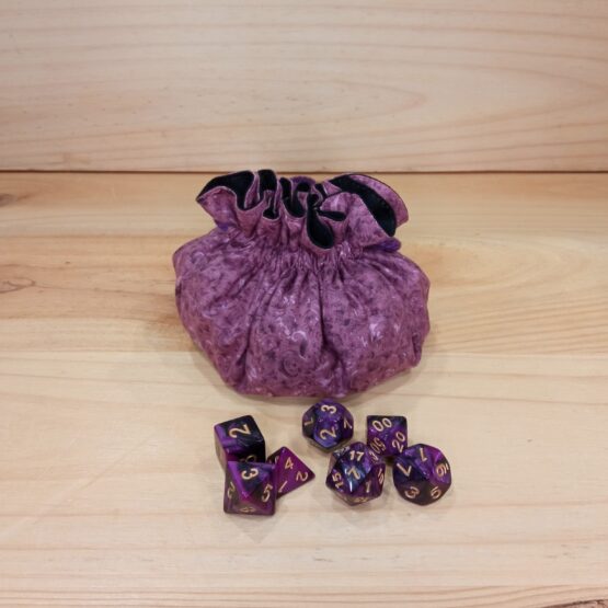 Bolsa dados niebla morada
