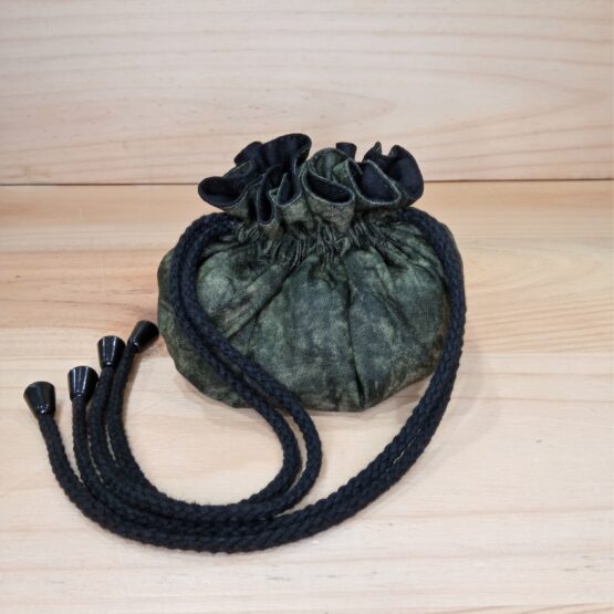 Bolsa para dados verde oscuro efecto niebla