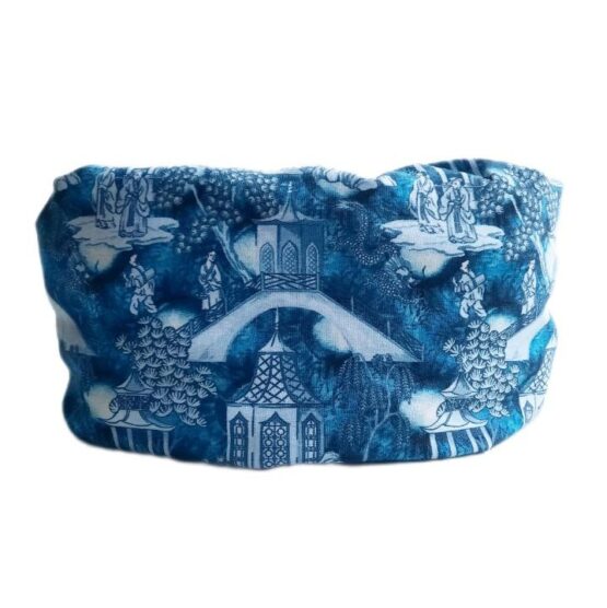 Braga cuello reversible Japón azul