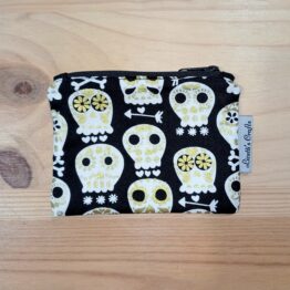 Cartera monedero calavera negra