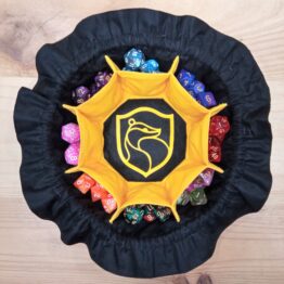 Saco de dados con bolsillos hufflepuff