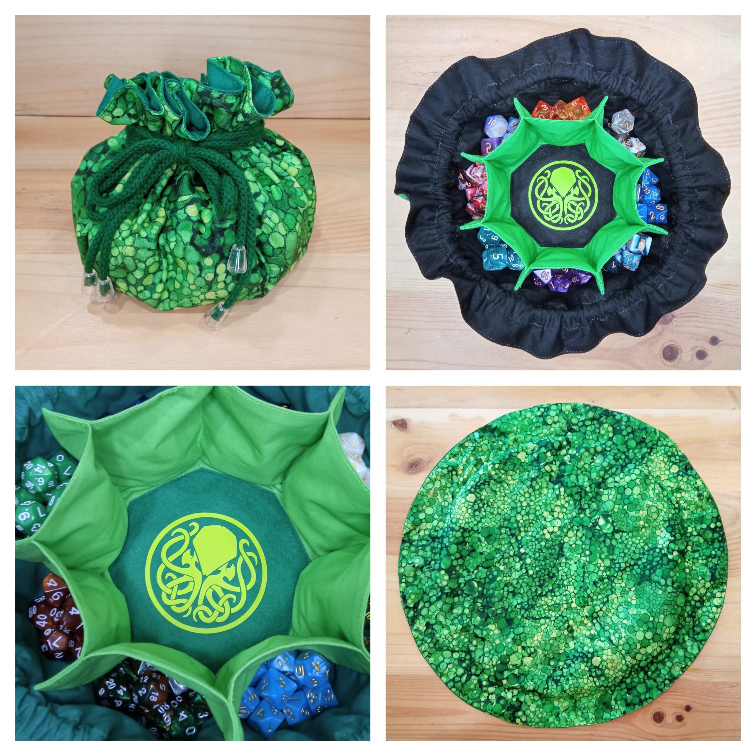 Saco y bandeja de dados bomba de acido cthulhu