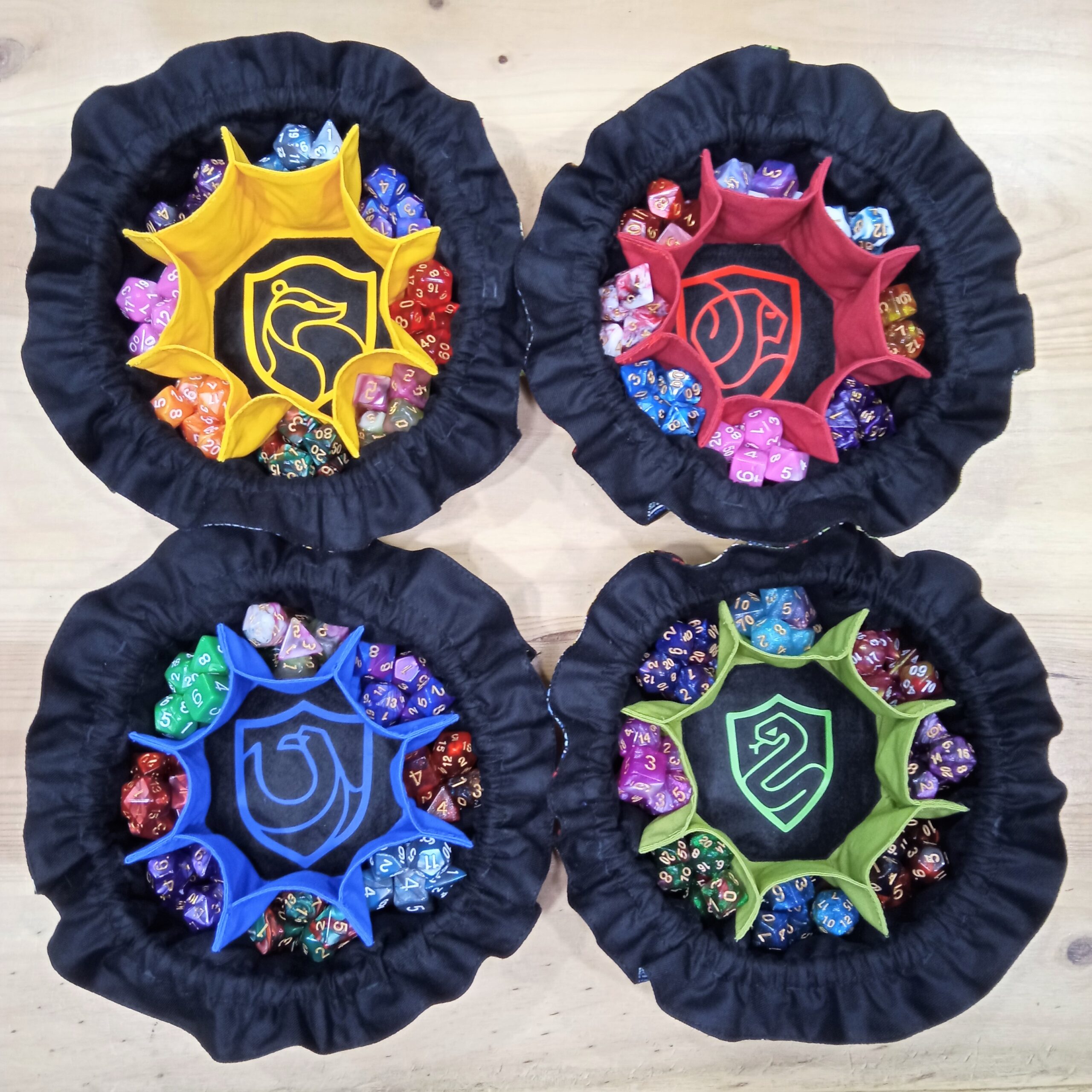 Sacos para dados 4 casas hogwarts
