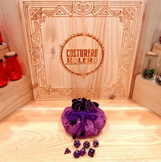 Bolsa de dados grande niebla morada