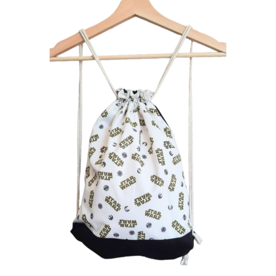 Mochila grande cuerdas tela "Símbolos Star Wars"