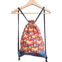 Mochila grande cuerdas tela "Wonder Woman"