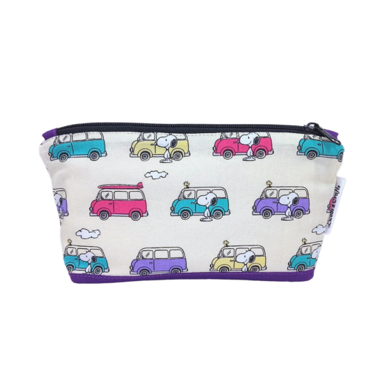 estuche pequeño tela snoopy furgonetas