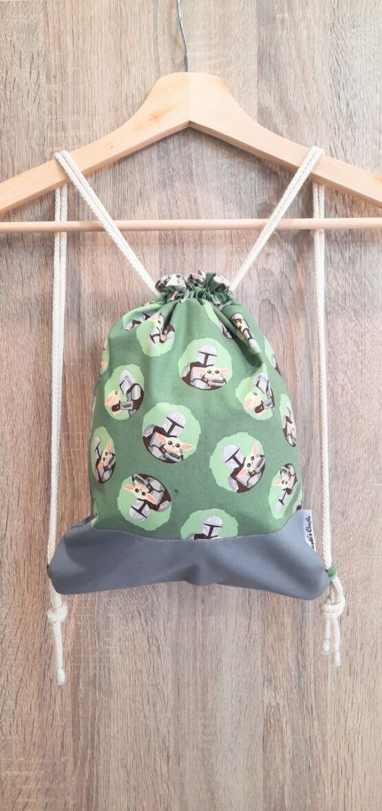 mochila cuerdas mandalorian mando y grogu