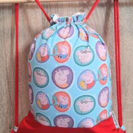 mochila cuerdas peppa pig rojo