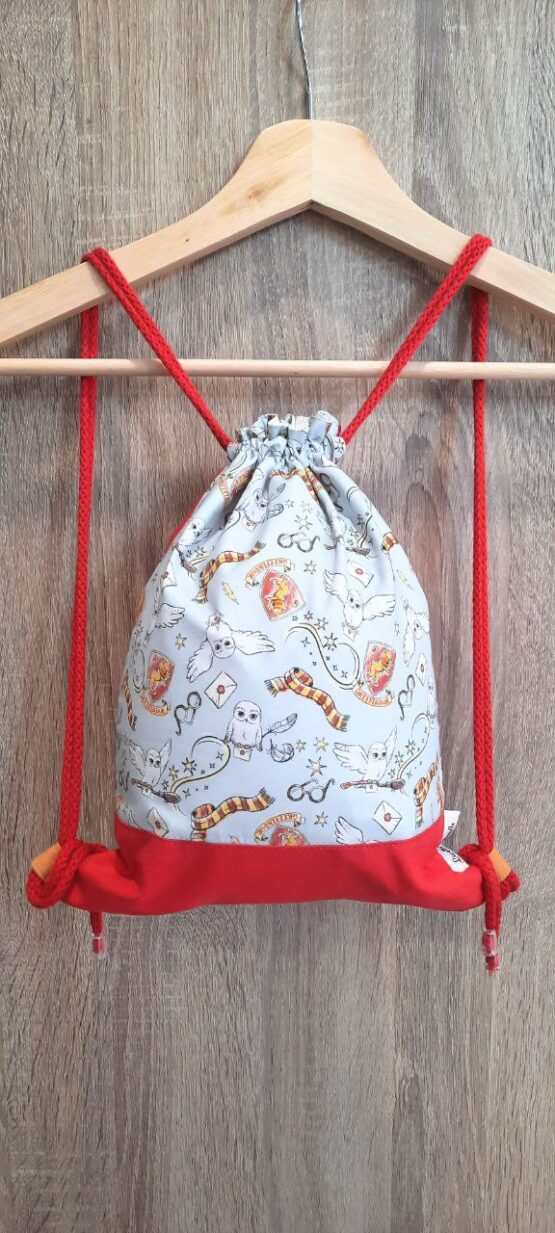 mochila cuerdas tela harry potter gryffindor