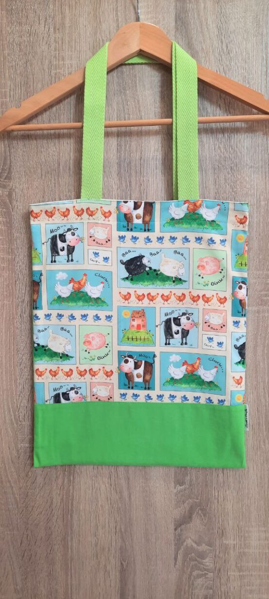 tote bag viñetas animales granja