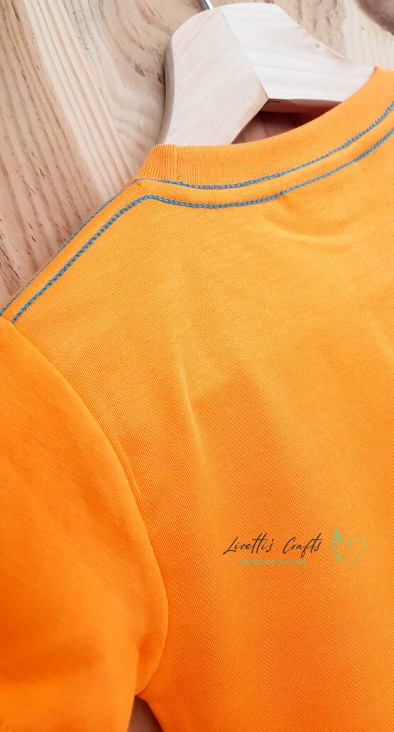 Camiseta manga corta "Dino naranja" - Imagen 4