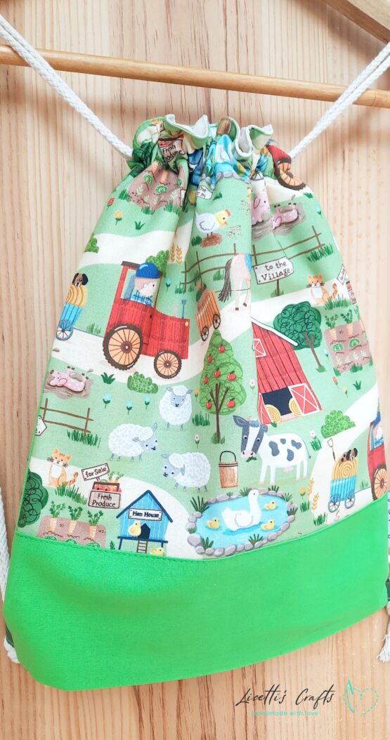 Mochila cuerdas "Animales en la granja" - Imagen 2