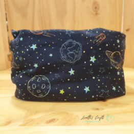 Braga de cuello reversible "Planetas"