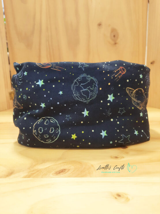 Braga de cuello reversible "Planetas"