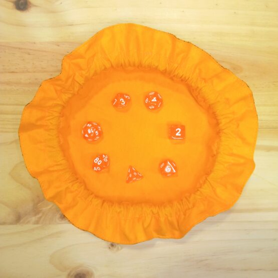 Saco y bandeja de dados pequeña "Escama naranja" - Imagen 4