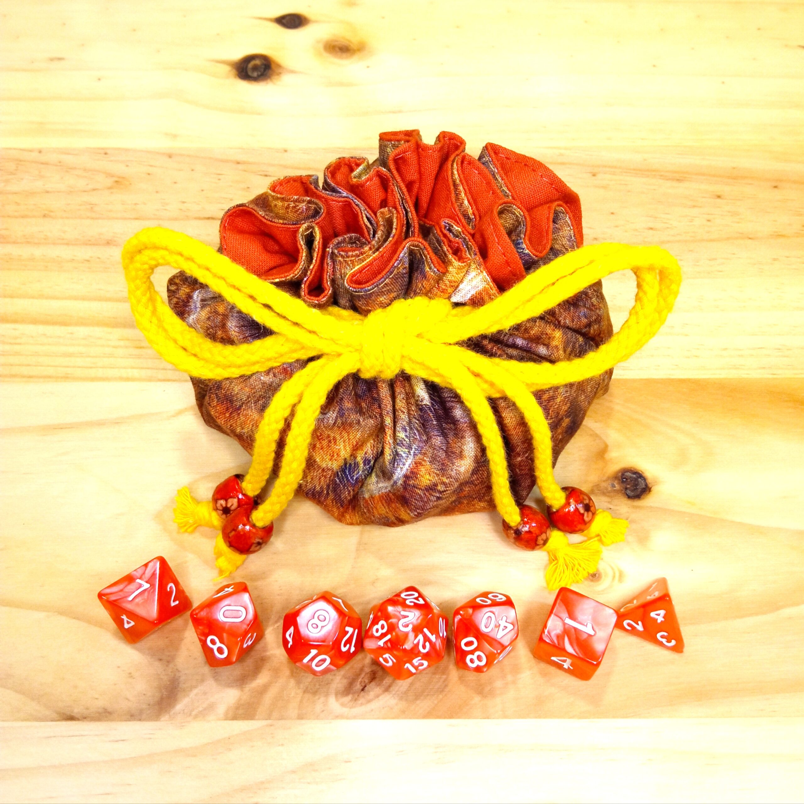 Saco para dados con bandeja mediana "Estepa otoñal Magic" - Imagen 3