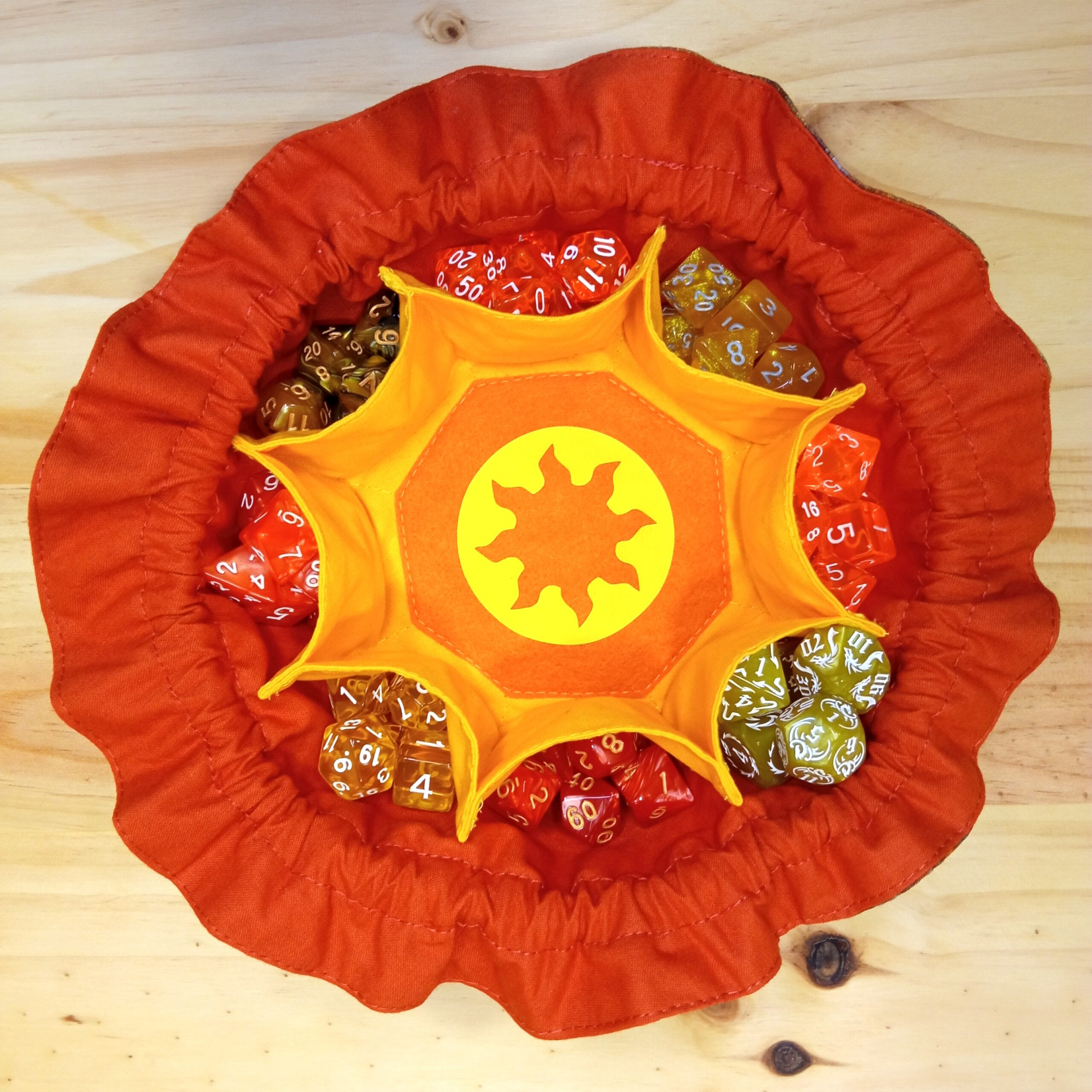 Saco para dados con bandeja mediana "Estepa otoñal Magic" - Imagen 2