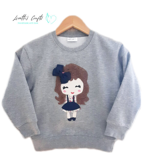 Sudadera con Muñeca Kawaii "Vestido marino" - Imagen 5