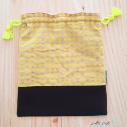 Bolsa Merienda Vichy Flúor - Amarillo flúor, No deseo bordado