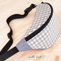 Riñonera Vichy gris